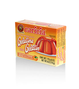 Gelatina Caricia Sabor Naranja - Caja de 170g