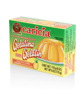 Gelatina Caricia Sabor Piña - Caja de 170g
