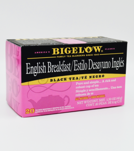 Bigelow Estilo Desayuno Inglés Té Negro  - 20 sobres.